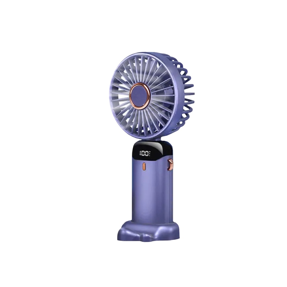 Image Portable handheld fan - Rechargeable - Blue